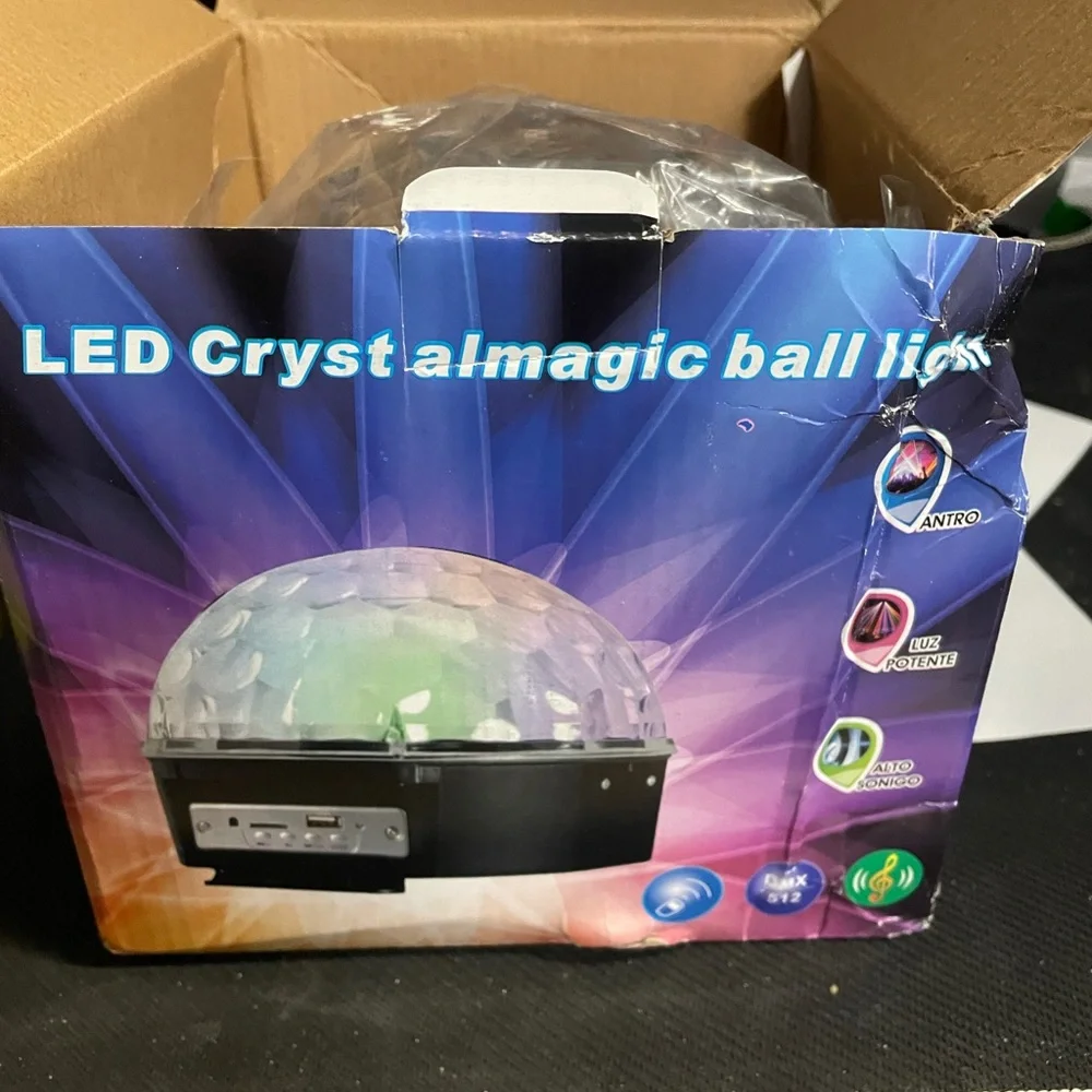 Party light L E D ball new with remote control